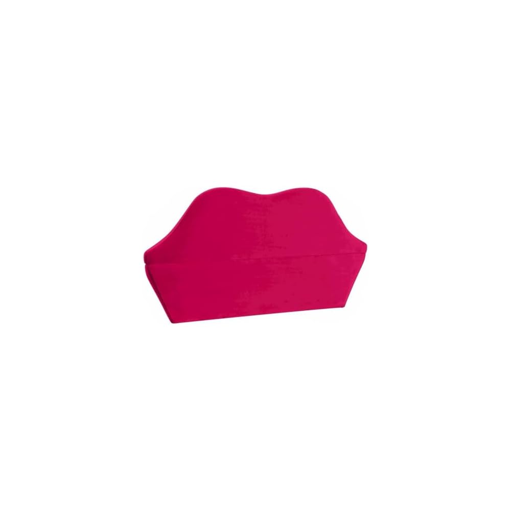 Starlight Canyon Home Hot Pink Velvet Loveseat with Sculpted Back, A Unique Lips Sofa Design