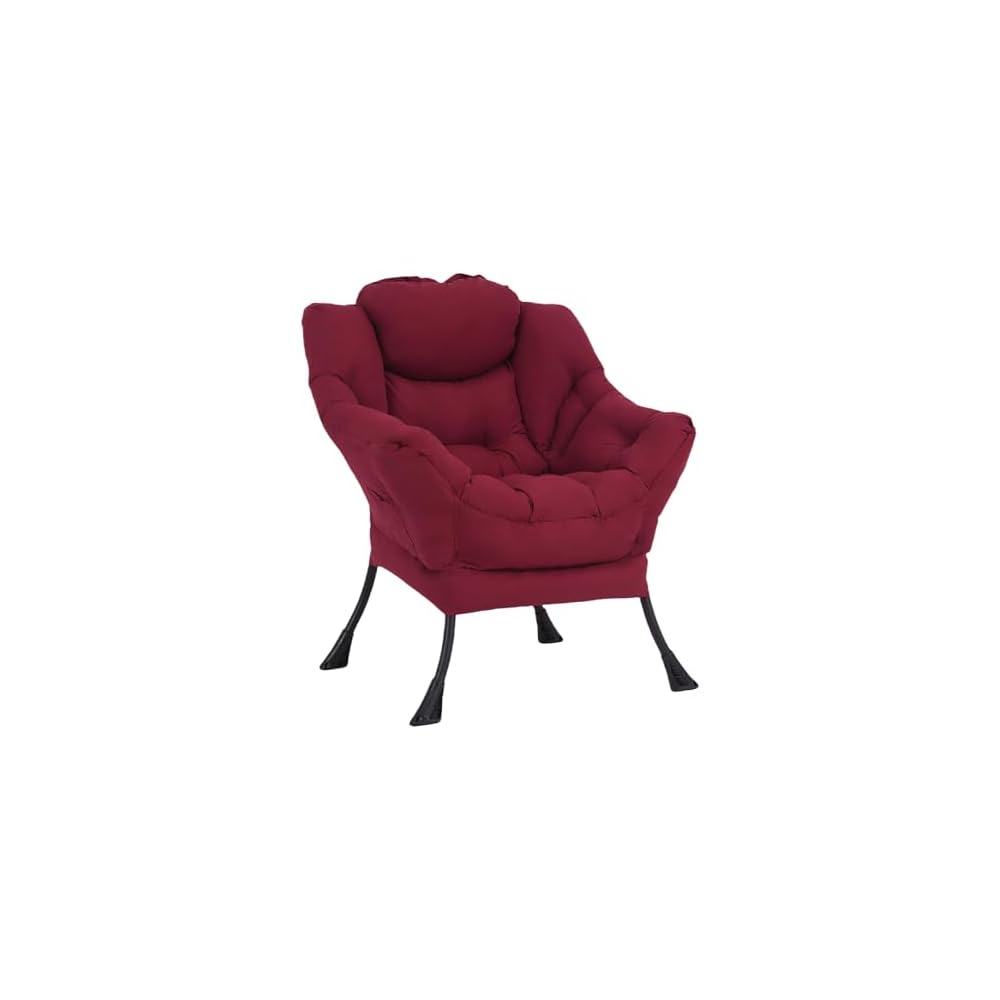 Welnow Lazy Chair with Ottoman, Reading Chair with Footrest,Royal Blue