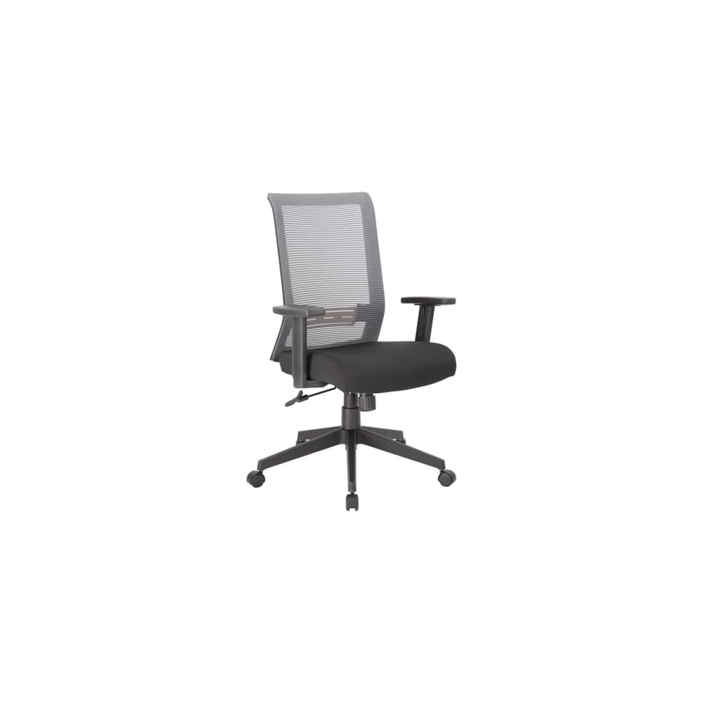 UrbanPro Linear Mesh Office Desk Chair, Adjustable Height and Tilt, Synchro-Tilt Mechanism, Mesh Back Support, Black Nylon Base, 275 lb Capacity, Ergonomic Design, Task Chair for Home or Office Use