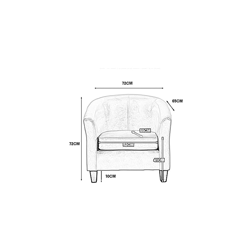 Accent Chair Living Room Chair Contemporary Lounge Sofa Chair Modern Extra-Thick Comfortable Seat with Armrests Linen Home Office Sofa (White)
