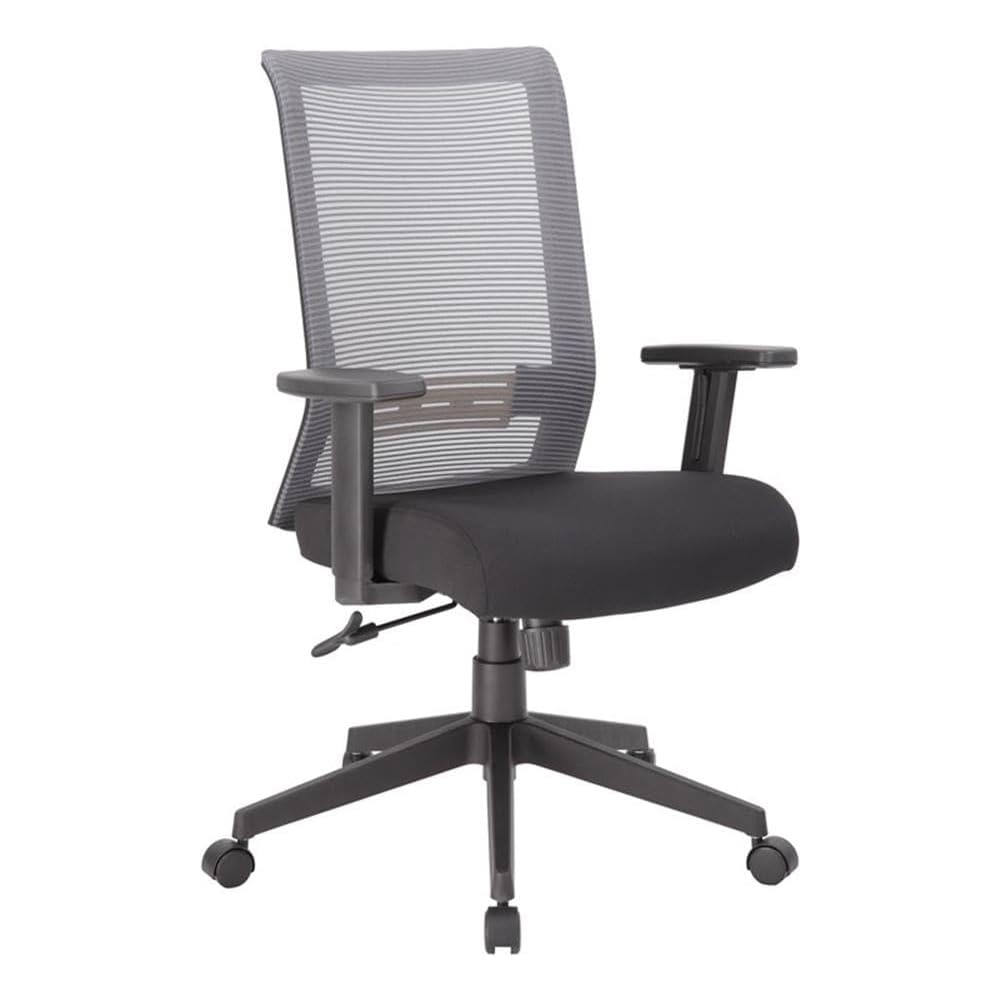 UrbanPro Linear Mesh Office Desk Chair, Adjustable Height and Tilt, Synchro-Tilt Mechanism, Mesh Back Support, Black Nylon Base, 275 lb Capacity, Ergonomic Design, Task Chair for Home or Office Use