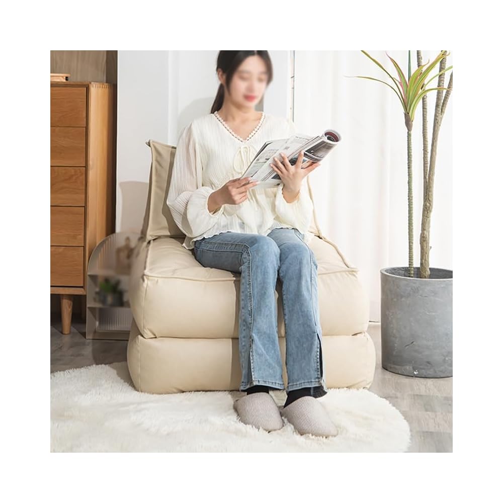 Beanbag Sofa Chair Single Folding Recliner Back Couch Tatami Balcony