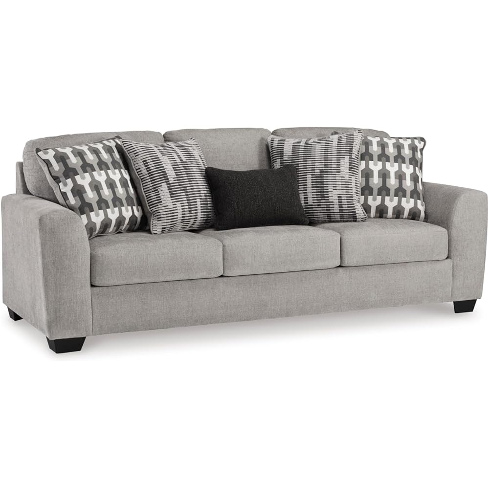 Signature Design by Ashley Sofa, 97 in, Gray Chenille, No Assembly Required